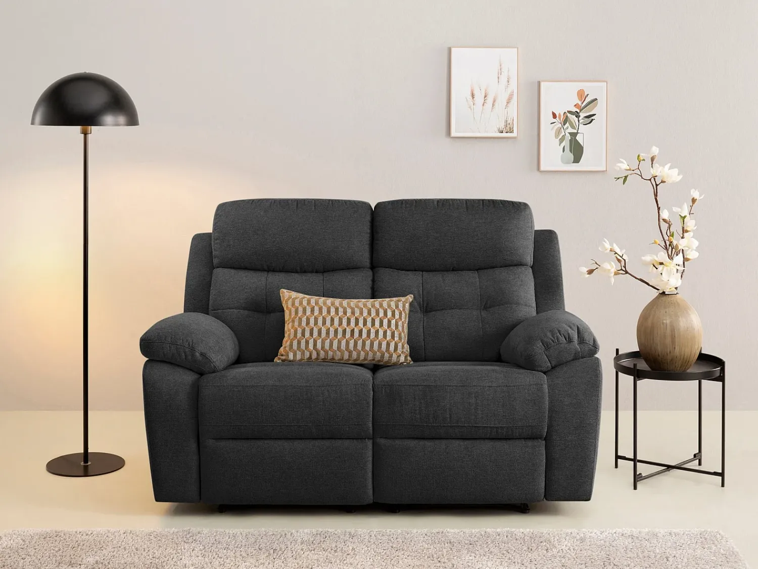 Sofá*Loft24 Lannilis | Sofá 2 lugares elétrico Cinzento