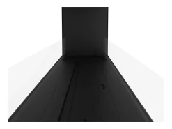 Lareira* Lareira a Bioetanol 2 Lados 1200 Slim Embutida com Duas Frentes - Fosco, com Vidro, Queimador de 4L, Design Moderno Preto
