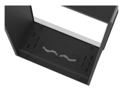 Lareira| Lareira a Bioetanol 2 Lados 1400 Slim Vert Embutida com Duas Frentes - Fosco, com Vidro, Queimador de 1,2L, Design Moderno Preto