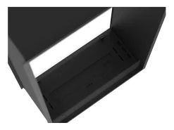 Lareira| Lareira a Bioetanol 2 Lados 1400 Slim Vert Embutida com Duas Frentes - Fosco, com Vidro, Queimador de 1,2L, Design Moderno Preto