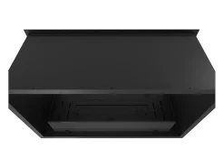 Lareira| Lareira a Bioetanol 2 Lados 800 Slim Embutida com Duas Frentes - Fosco, com Vidro, Queimador de 1L, Design Moderno Preto
