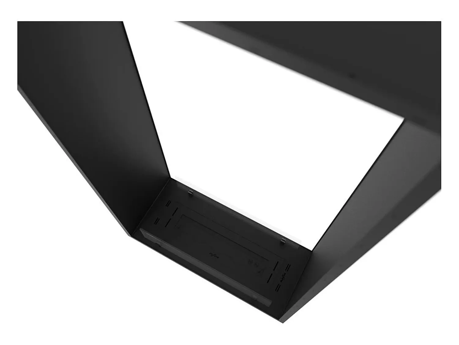 Lareira* Lareira a Bioetanol 2 Lados 1600 Slim Vert Embutida com Duas Frentes - Fosco, com Vidro, Queimador de 1,2L, Design Moderno Preto