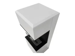 New Lareira a bioetanol Biofireplace de piso Oslo em aço L38xD38xH100 Branco
