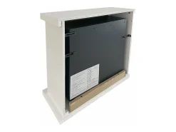 Lareira a bioetanol Biofireplace de piso Estocolmo em madeira branca L75xD24xH68 cm Branco