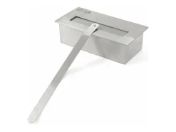 Lareira a bioetanol Biofireplace de piso Estocolmo em madeira branca L75xD24xH68 cm Branco
