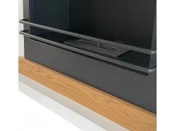 Lareira a bioetanol Biofireplace de piso Estocolmo em madeira branca L75xD24xH68 cm Branco