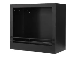 Lareira a bioetanol Biolareira de piso Cambridge em madeira marrom 110x37x102h^ Lareira