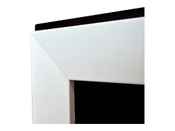 Outlet Lareira a bioetanol branca moldura 550 para parede embutida sem vidro Branco