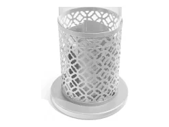 Lareira a bioetanol branca TOLOSA, lareira de mesa a bioetanol, D20 x A49,5, para uso interno e externo.^ Lareira