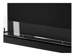 Lareira| Lareira a Bioetanol de Design Integrado C1200 V.3 com Vidro Aberto em 3 Lados Queimador de 3 Litros Preto