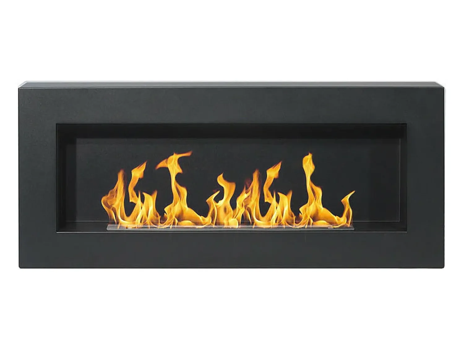 Lareira* Lareira a bioetanol de parede Siena L 90 x D 12 x H 40 Preto