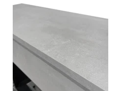 Lareira* Lareira a bioetanol de piso BELLINI em madeira com efeito cimento Fabricado na Itália L96 x D35 x H96 Cinzento