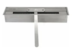 Lareira* Lareira a bioetanol de piso BELLINI em madeira com efeito cimento Fabricado na Itália L96 x D35 x H96 Cinzento