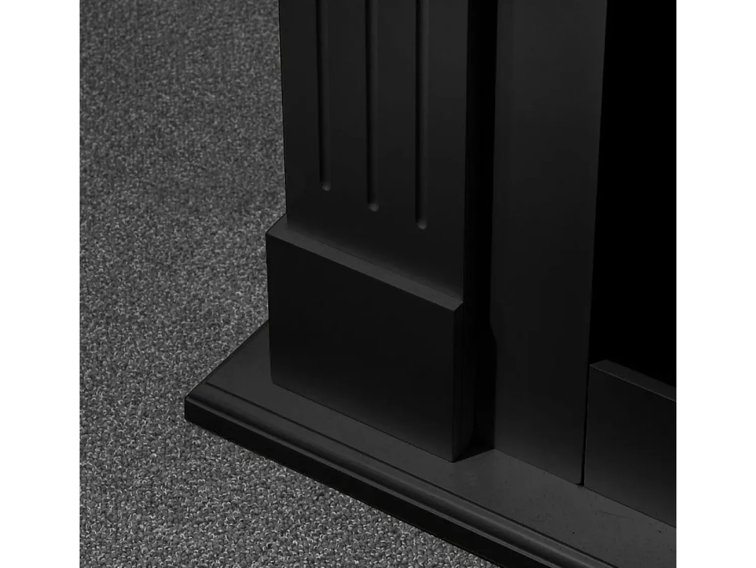 Lareira| Lareira a bioetanol de piso Cambridge em madeira preta 110x37x102h Preto