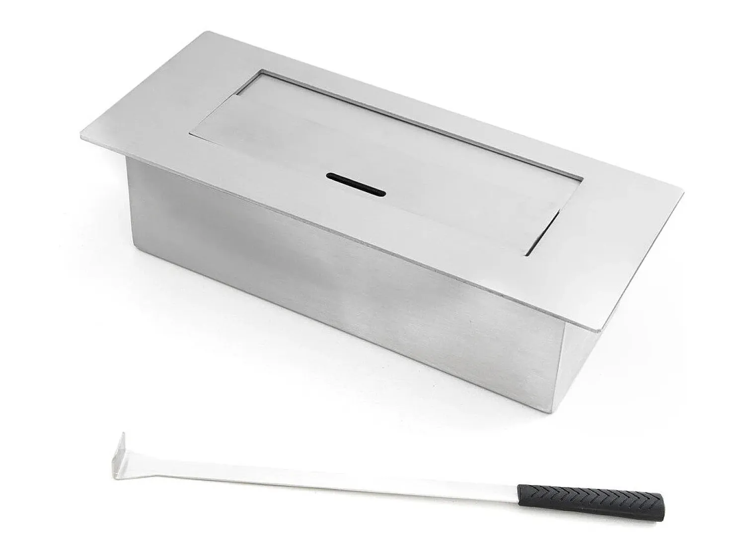Lareira| Lareira a bioetanol de piso Cambridge em madeira branca 110x37x102h Branco