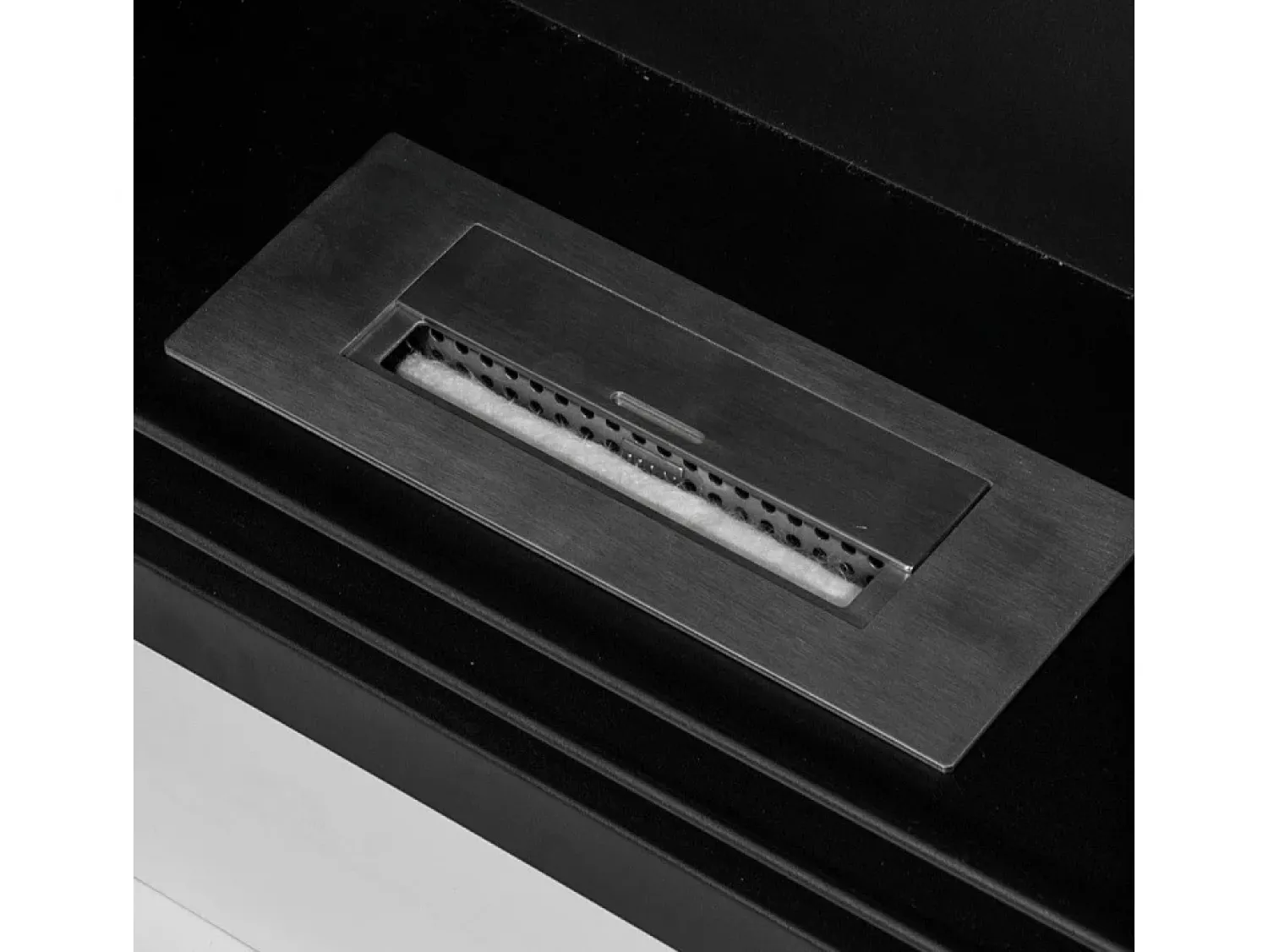 Lareira| Lareira a bioetanol de piso Cambridge em madeira branca 110x37x102h Branco