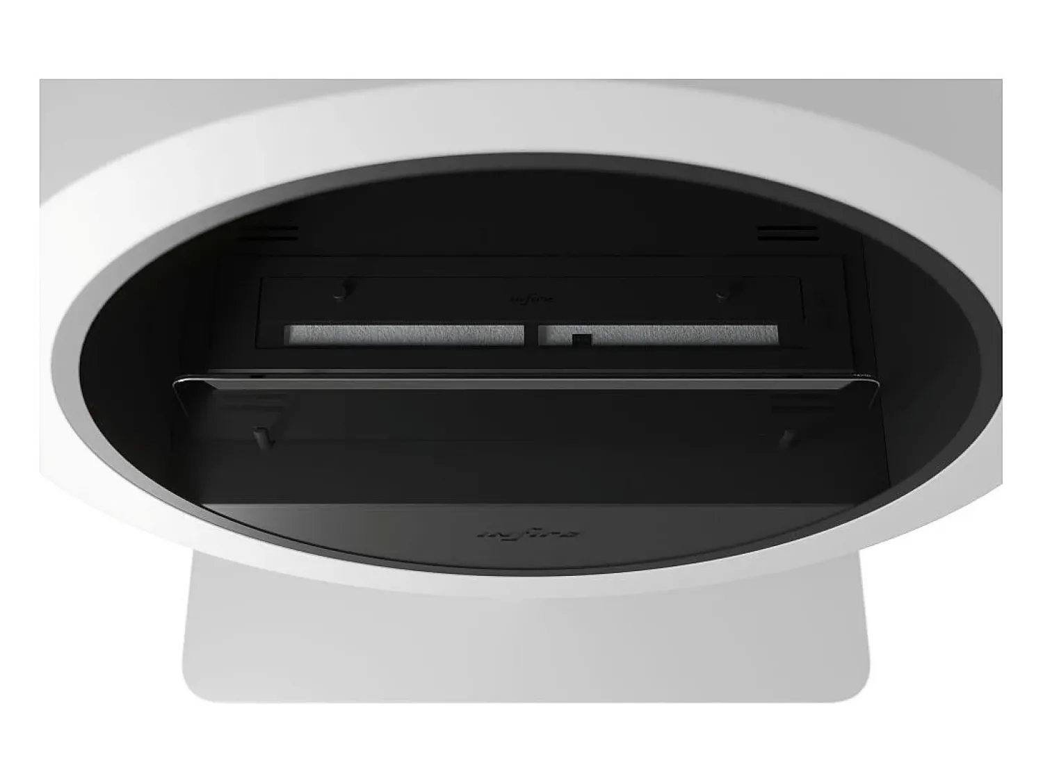 Best Lareira a bioetanol Incyclorcle Stand - Biolareira de piso com design redondo d.70cm branca Branco