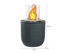 Discount Dmora Lareira a bioetanol Kilauea, Lareira ecológica, Lareira sem fumo, Aquecedor a etanol, Fabricado em Itália, 35x35 h55 cm, Preto