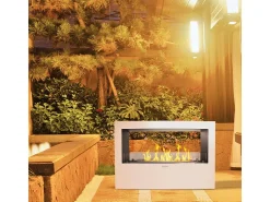 Online Dmora Lareira a bioetanol Llaima, Lareira ecológica, Lareira sem fumo, Aquecedor a etanol, Fabricado em Itália, 30x100 h70 cm, Branco