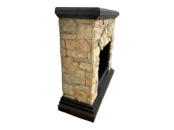 Lareira| Lareira a bioetanol piso biofireplace Belluno efeito pedra sintética L105xD38xH100 Multicor
