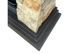 Lareira| Lareira a bioetanol piso biofireplace Belluno efeito pedra sintética L105xD38xH100 Multicor