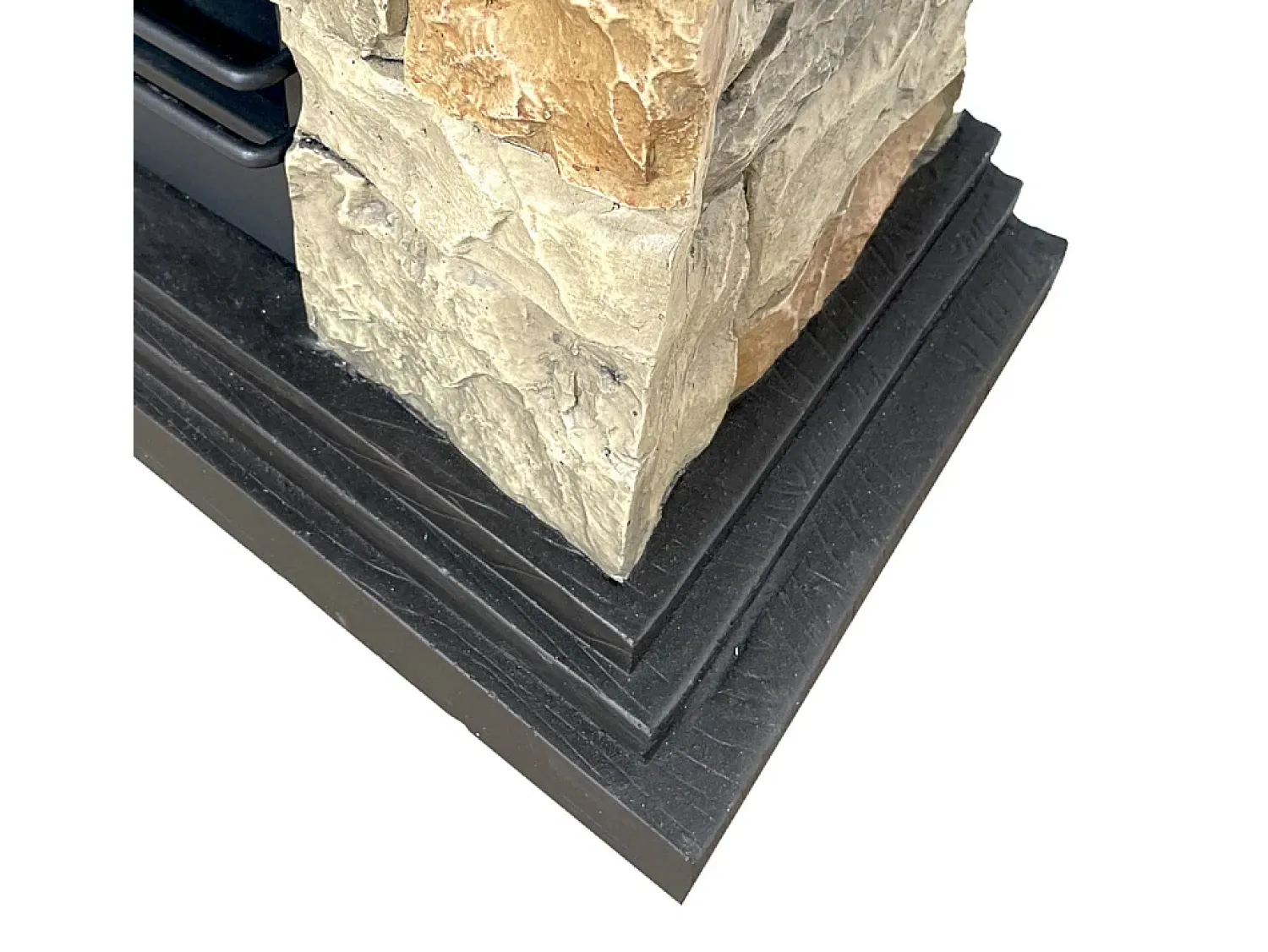 Lareira| Lareira a bioetanol piso biofireplace Belluno efeito pedra sintética L105xD38xH100 Multicor