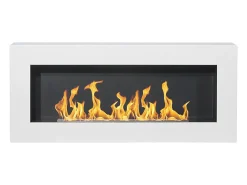 Lareira| Lareira bioetanol de parede bio lareira Siena branca C 90 x P 12 x A40 Branco