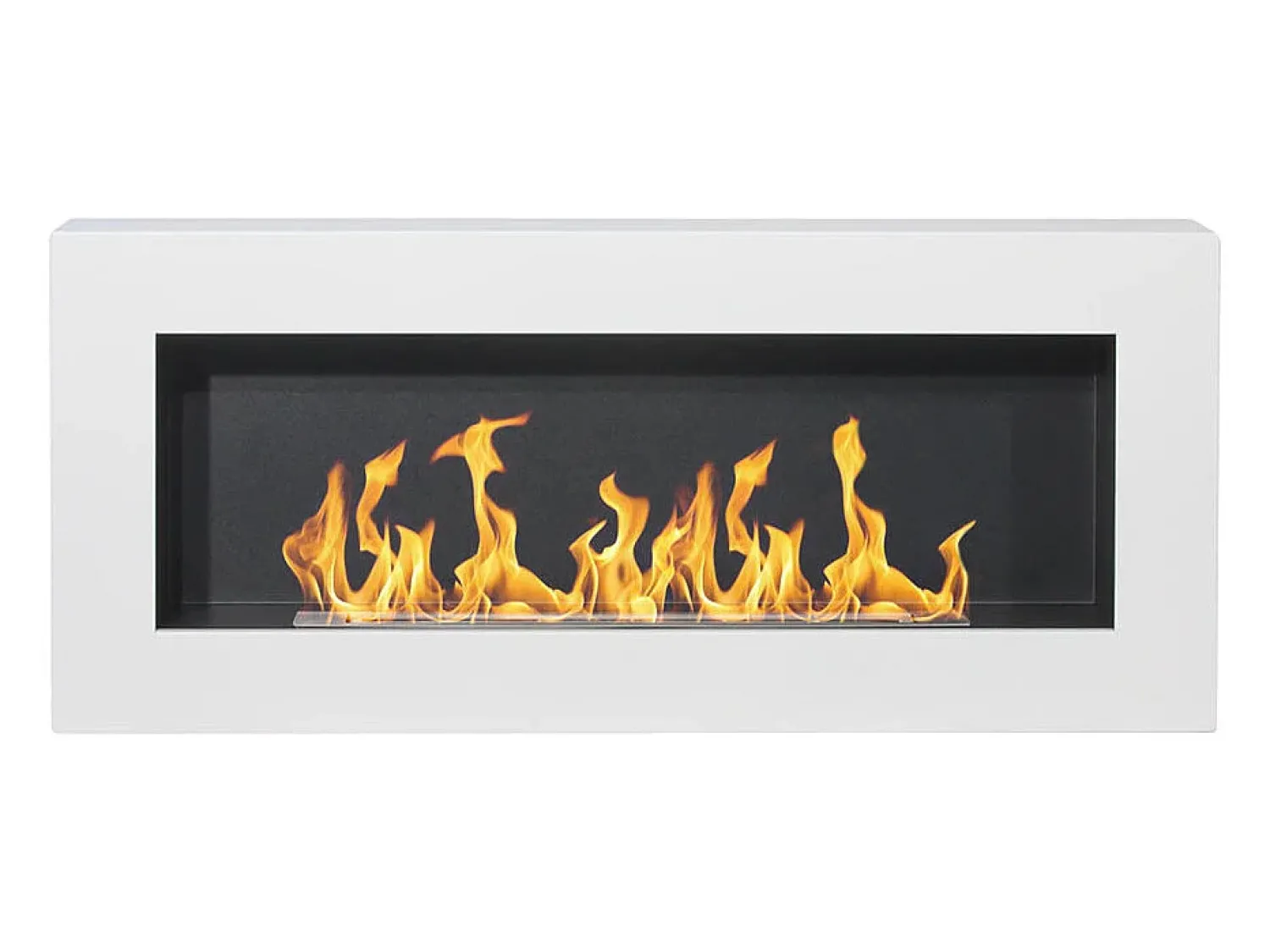 Lareira| Lareira bioetanol de parede bio lareira Siena branca C 90 x P 12 x A40 Branco