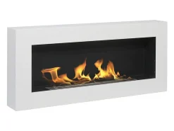 Lareira| Lareira bioetanol de parede bio lareira Siena branca C 90 x P 12 x A40 Branco