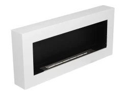 Lareira| Lareira bioetanol de parede bio lareira Siena branca C 90 x P 12 x A40 Branco