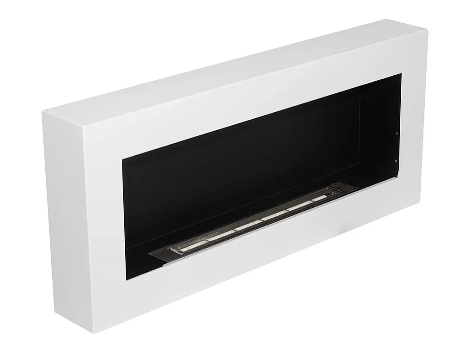 Lareira| Lareira bioetanol de parede bio lareira Siena branca C 90 x P 12 x A40 Branco