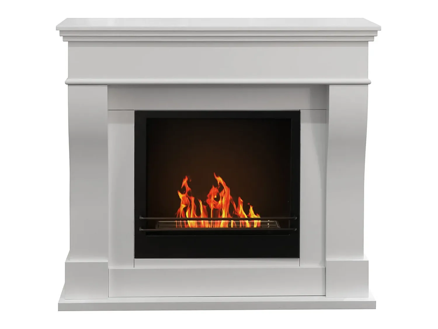 Lareira| Lareira bioetanol de piso WASHINGTON L111 x D43 x H99 Branco