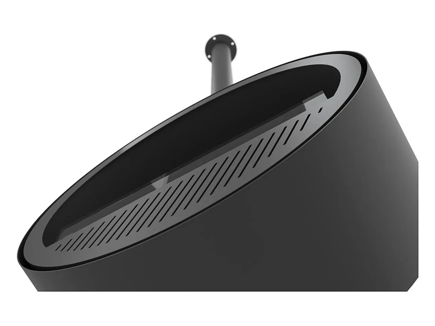 Lareira* Lareira bioetanol de teto suspenso Incyclorcle Slim - Biolareira de design redondo d.70cm Preto