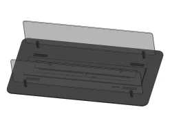 Lareira| Lareira Bioetanol Embutida ou Independente Insert Black 600 - Lareira Bioetanol Slim Black com Dois Painéis de Vidro, Tanque de 1L - 60cm Preto