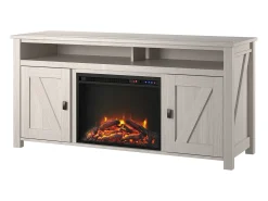 Online Dorel Home Lareira com 2 portas de aglomerado Branco