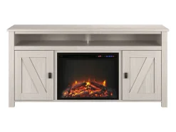 Online Dorel Home Lareira com 2 portas de aglomerado Branco