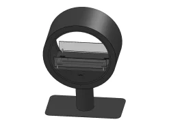 Lareira* Lareira de bancada a bioetanol Incyrcle Stand de 2 lados - Biolareira de design redondo com fachada dupla d.70cm Preto