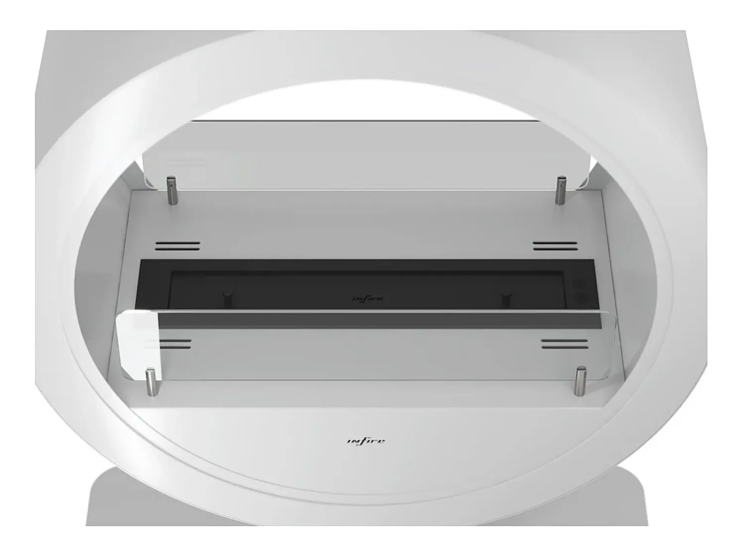 Online Lareira de bancada Incyrcle Stand 2 lados a bioetanol - Biolareira de design redondo com fachada dupla d.70cm branca Branco