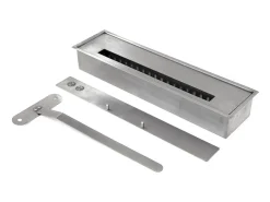 Lareira* Lareira de canto a bioetanol piso de canto biolareira FORD Marrom L110 x D63 x H102 Castanho