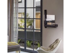 Lareira| Lareira de parede a bioetanol VIENNA W65 x H75 x D23 Preto