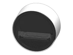Discount Lareira de parede a bioetanol Incyclorcle - Lareira bioetanol de design redondo para pendurar na parede d.72cm Branca Branco
