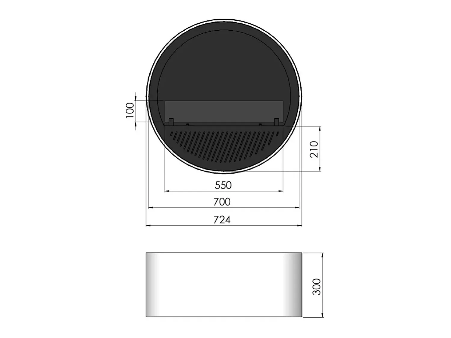 Discount Lareira de parede a bioetanol Incyclorcle - Lareira bioetanol de design redondo para pendurar na parede d.72cm Branca Branco