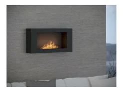 Lareira* Lareira de parede a bioetanol BlackBox 910 SimpleFire com vidro Preto