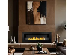 Clearance Lareira de parede a bioetanol bio lareira 120x40 SIENA 120 Preto