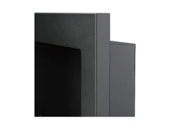 Lareira de parede ou embutida a bioetanol Lucca Nero L 90 x D 12 x H 40^ Lareira