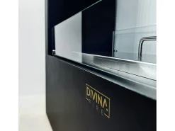 Lareira| Lareira de piso a bioetanol para interior e exterior Giotto S 100x30x70 Preto