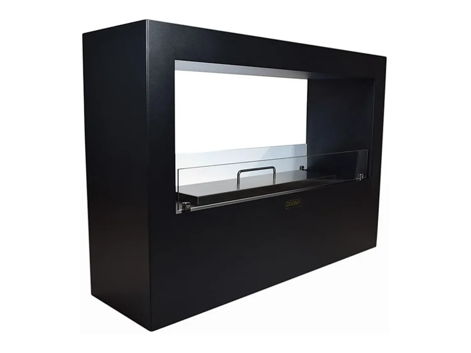 Lareira| Lareira de piso a bioetanol para interior e exterior Giotto S 100x30x70 Preto