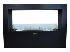 Lareira| Lareira de piso a bioetanol para interior e exterior Giotto S 100x30x70 Preto