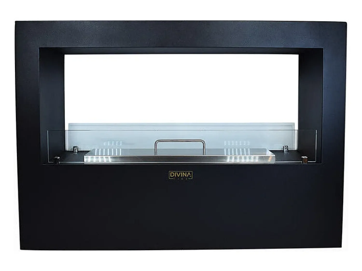 Lareira| Lareira de piso a bioetanol para interior e exterior Giotto S 100x30x70 Preto