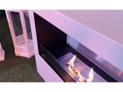 Lareira| Lareira de piso a bioetanol para interior e exterior Giotto S 100x30x70 Preto